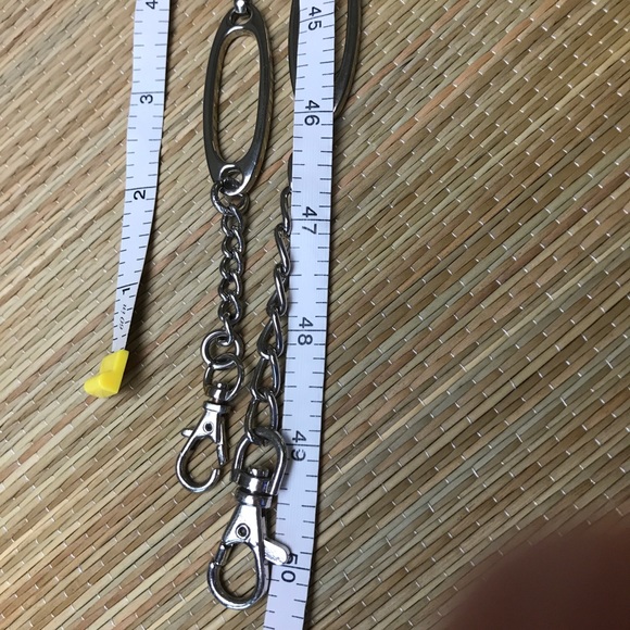 SOLD Chain Belt solid silver metal, no rust Retro VTG - Picture 5 of 6